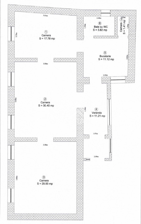 Apartament spațios la casă , 3 camere, zona Piața Cibin