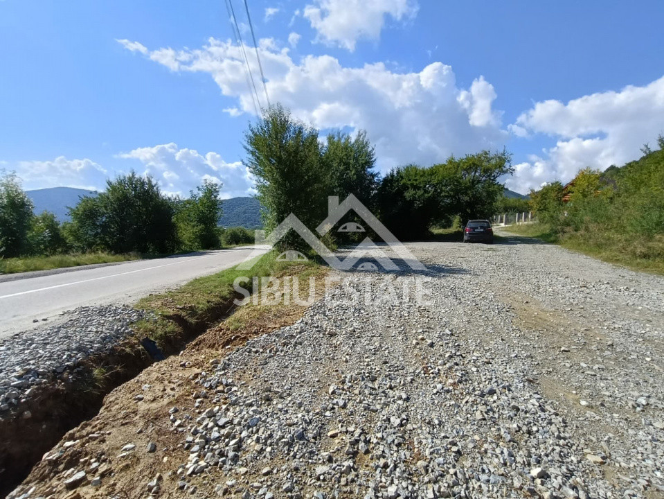 Teren  construibil ,la sosea, intre Vale si Sibiel, zona cu potential