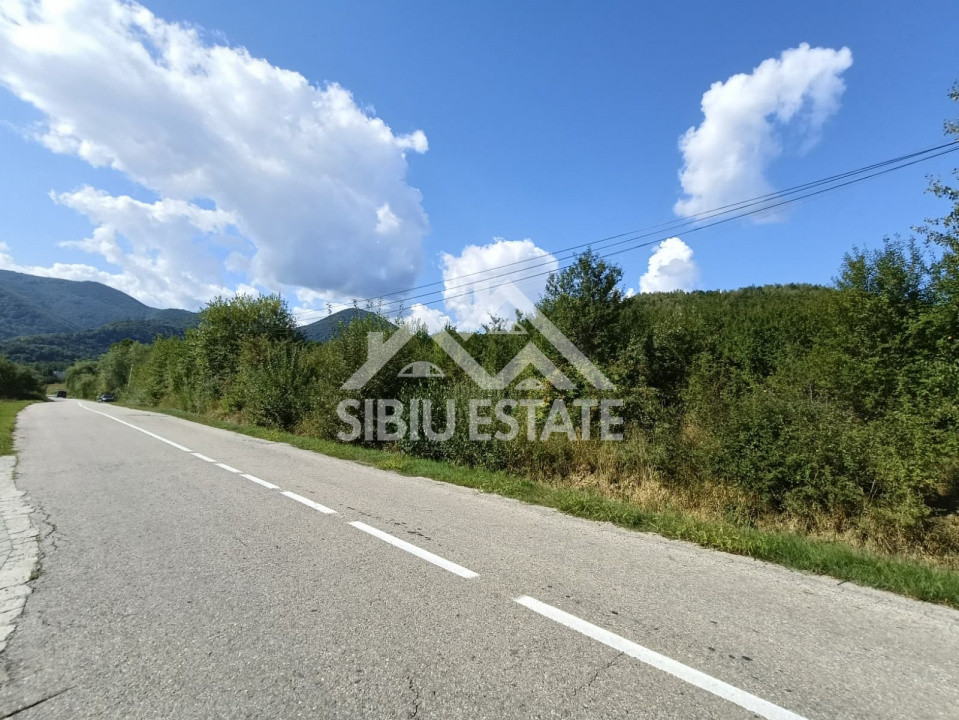 Teren  construibil ,la sosea, intre Vale si Sibiel, zona cu potential