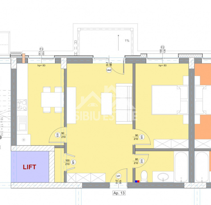 Apartament nou etaj 1, cu 2 camere de închiriat în Șelimbăr 