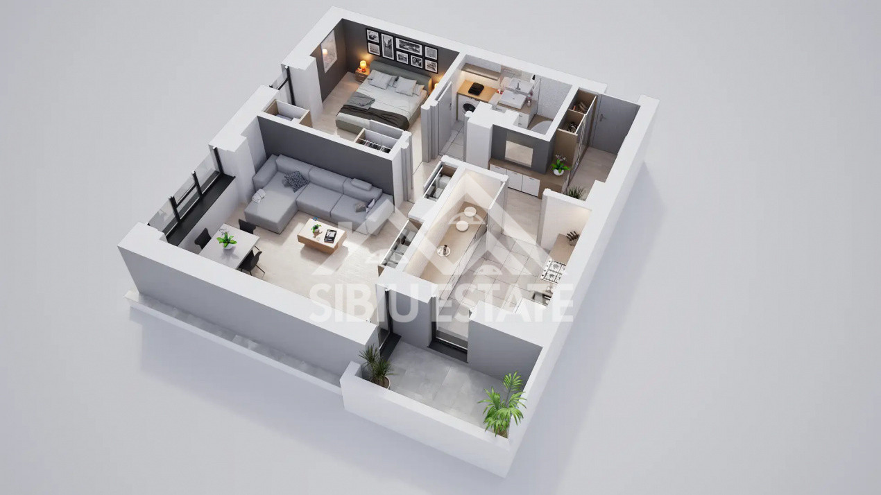 Apartament modern 2 camere, în complex nou