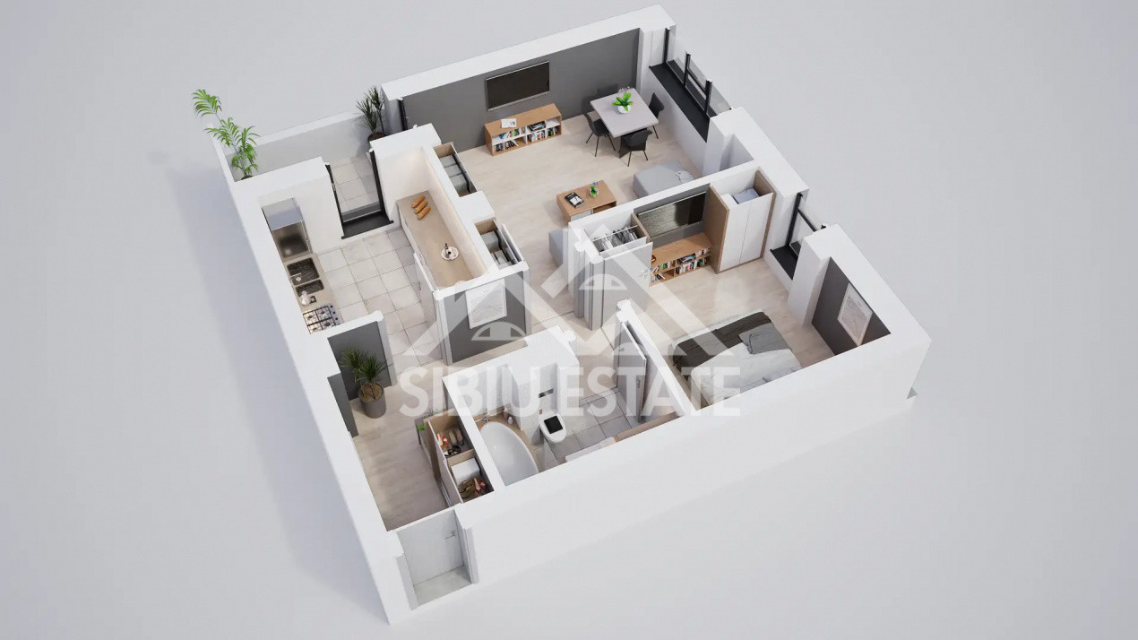 Apartament modern 2 camere, în complex nou