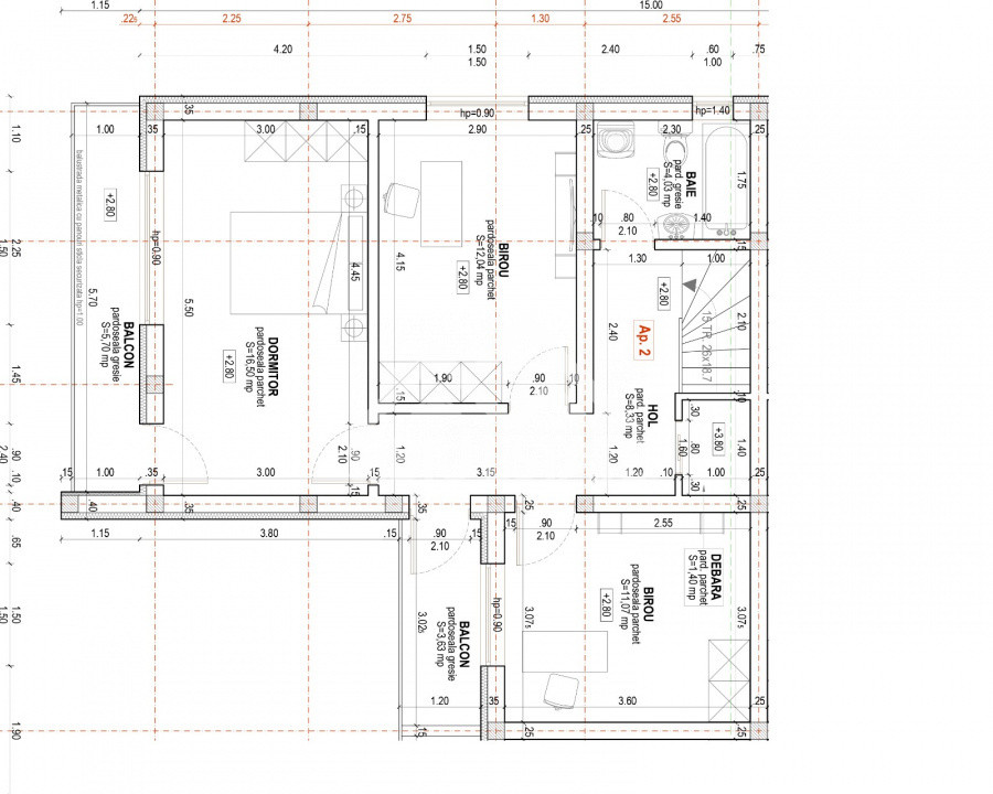 Qvadruplex – Cartierul Arhitecților , 110 mp utili , Curte 60 mp 