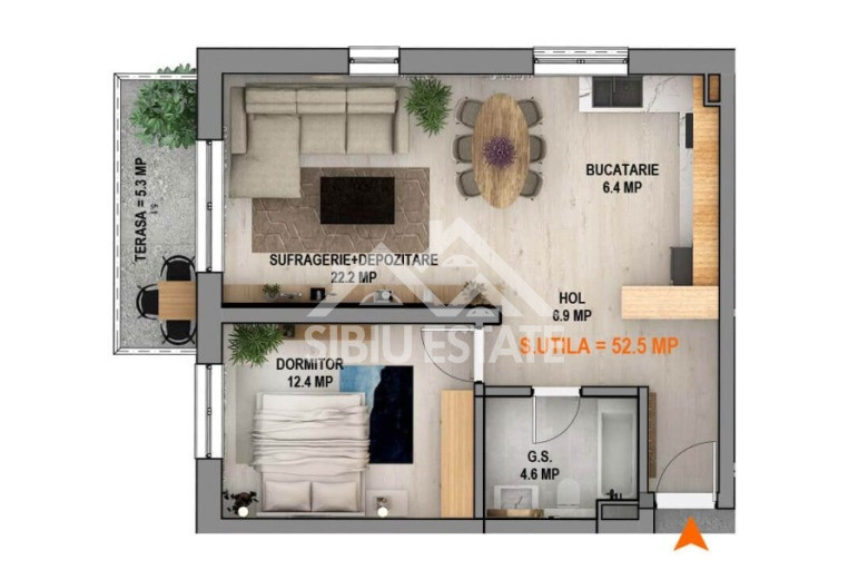 Apartament 2 camere , Finisat la Cheie ,Parcare Inclusă