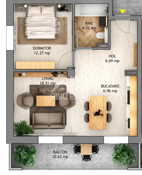 Apartament 2 Camere Finisat, Zona Doamna Stanca,Comision 0