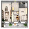 Apartament 2 camere decomandat, cu balcon 12 mp si parcare