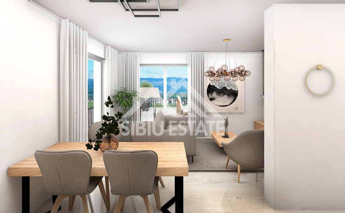  Apartament Penthouse 3 Camere, Finisat, Parcare Interioara,Comision 0
