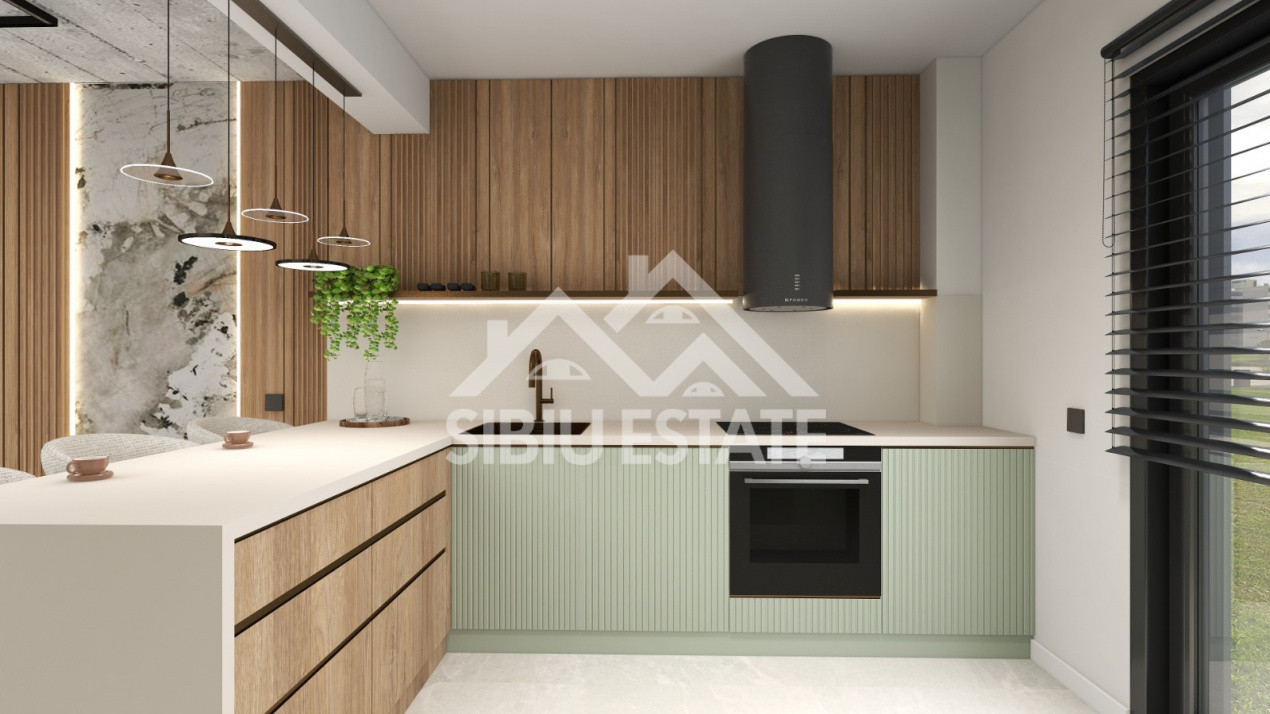 Casa 4 camere, 3 bai, garaj si curte larga, Sibiu Selimbar