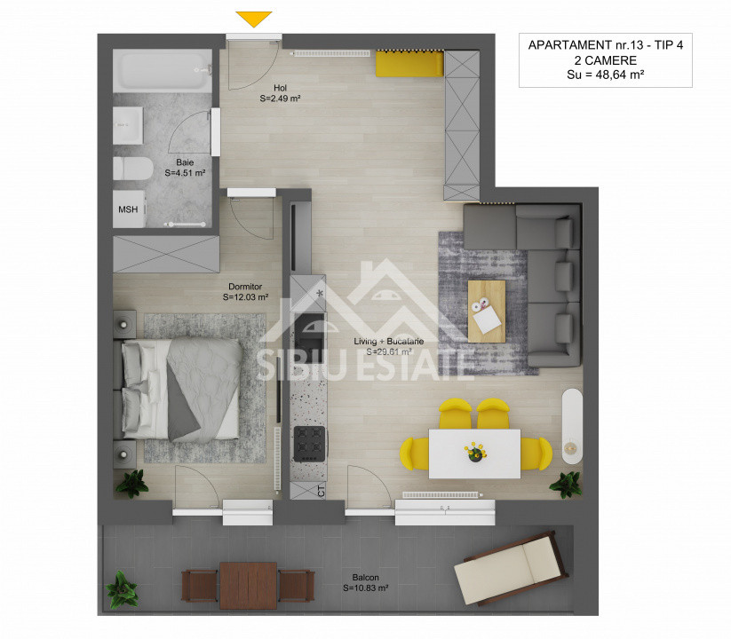 Apartament 2 camere, lift si parcare Sibiu, Dna Stanca