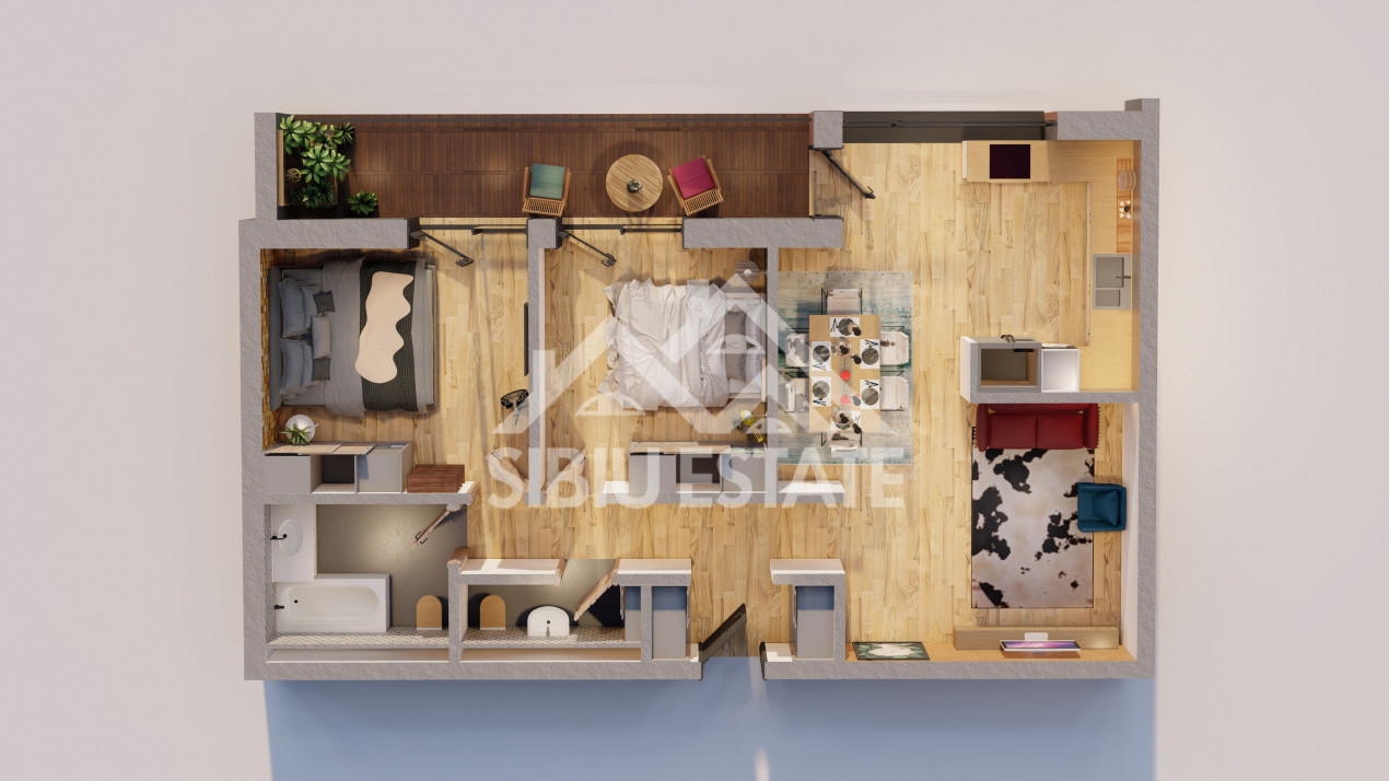 Apartament Premuim 3 camere Sibiu central, boxa si garaj 