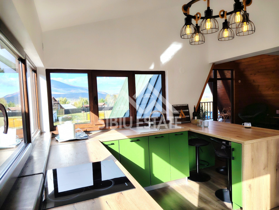 Casa de vacanta noua Sibiu Gura Raului, teren 1100mp