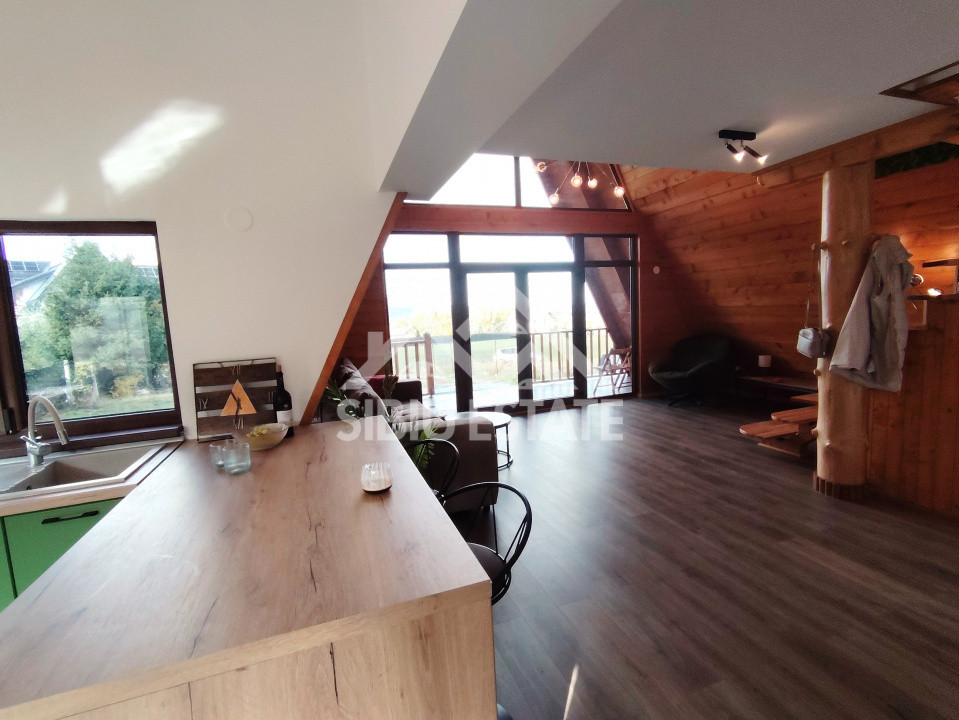 Casa de vacanta noua Sibiu Gura Raului, teren 1100mp