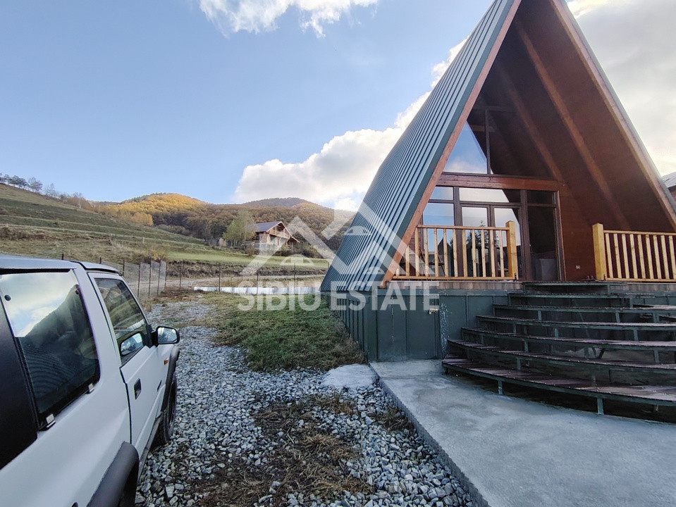Casa de vacanta noua Sibiu Gura Raului, teren 1100mp