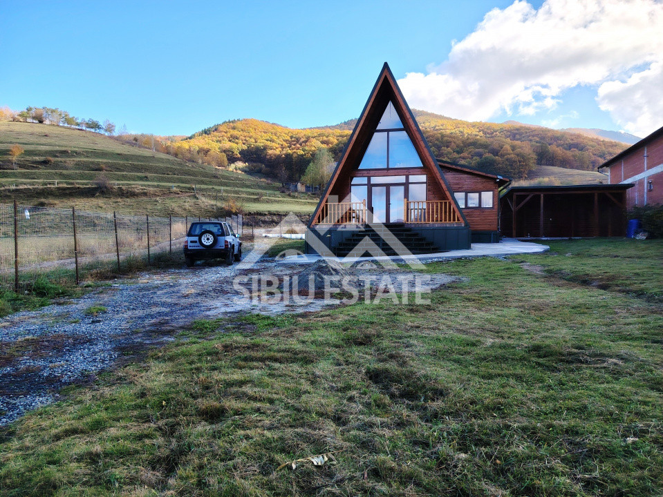 Casa de vacanta noua Sibiu Gura Raului, teren 1100mp