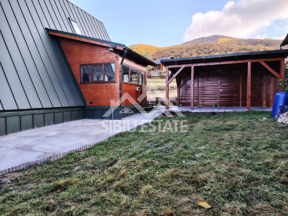 Casa de vacanta noua Sibiu Gura Raului, teren 1100mp