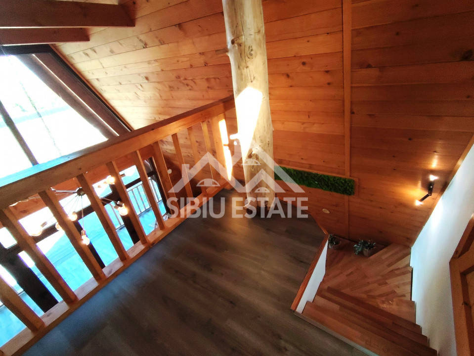 Casa de vacanta noua Sibiu Gura Raului, teren 1100mp