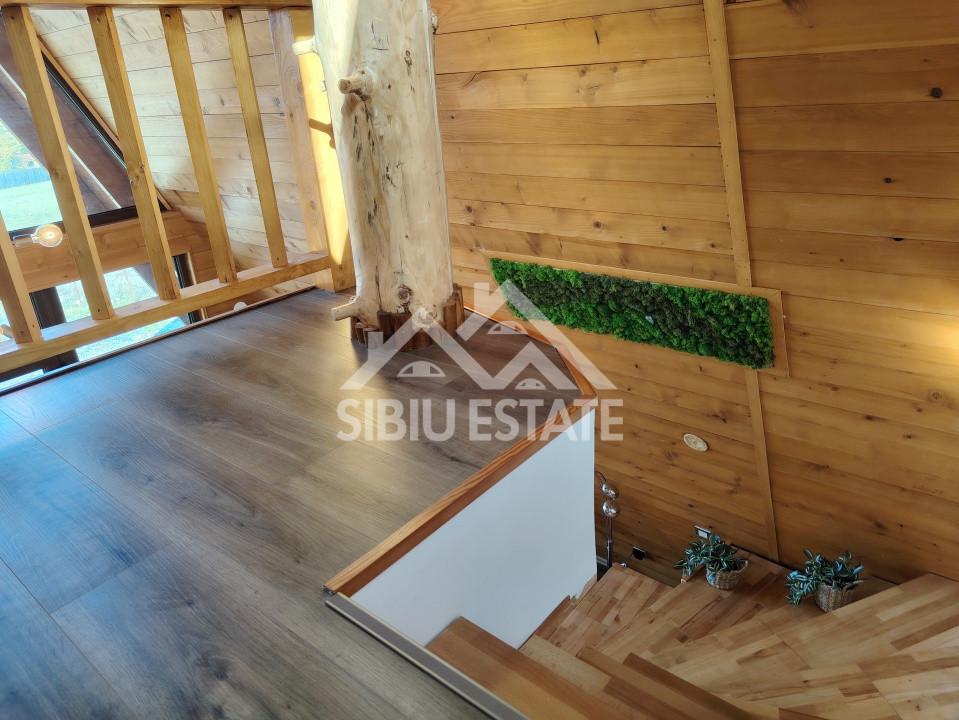 Casa de vacanta noua Sibiu Gura Raului, teren 1100mp