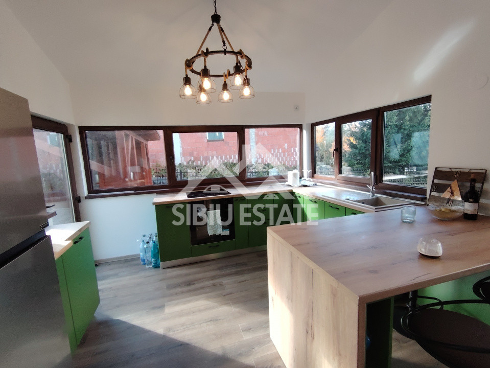 Casa de vacanta noua Sibiu Gura Raului, teren 1100mp