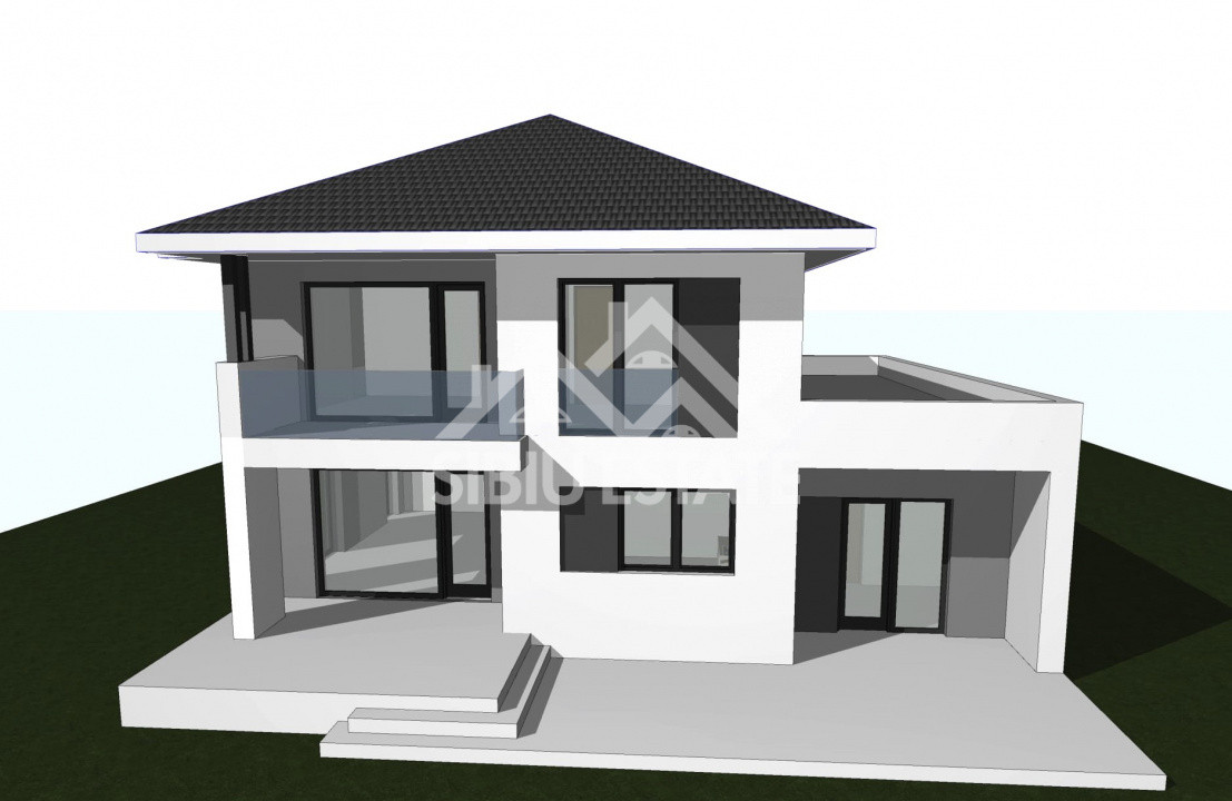 Casa NOUA Selimbar, 3 bai, garaj, teren 550 mp