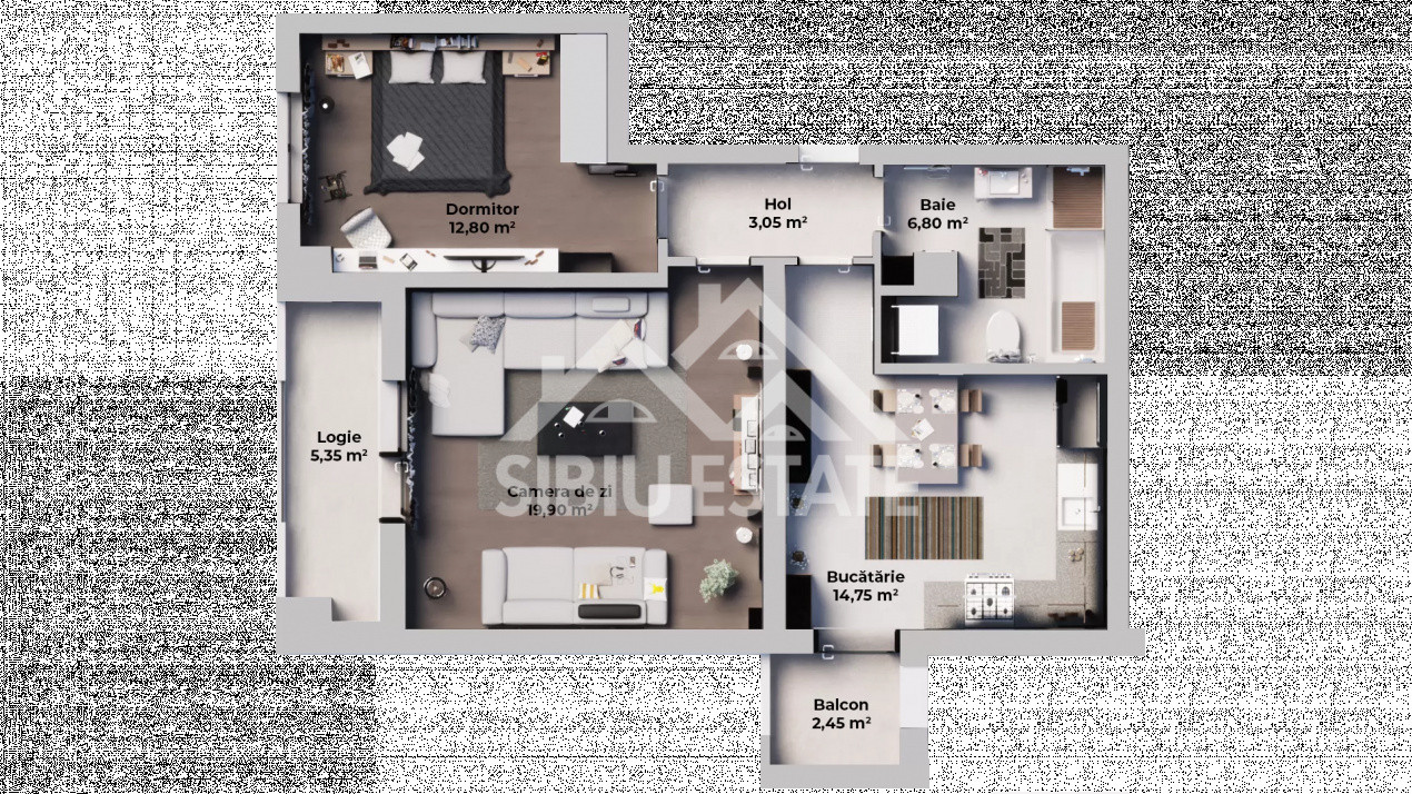 Apartament cu 3 camere, s.utila 70.15 mp.  bloc cu lift-  loc de parcare 