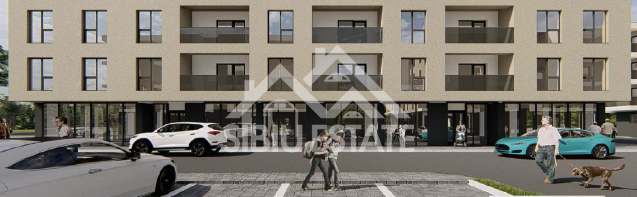 Spatiu comercial parter 450 mp vad pietonal si auto Brana Selimbar 