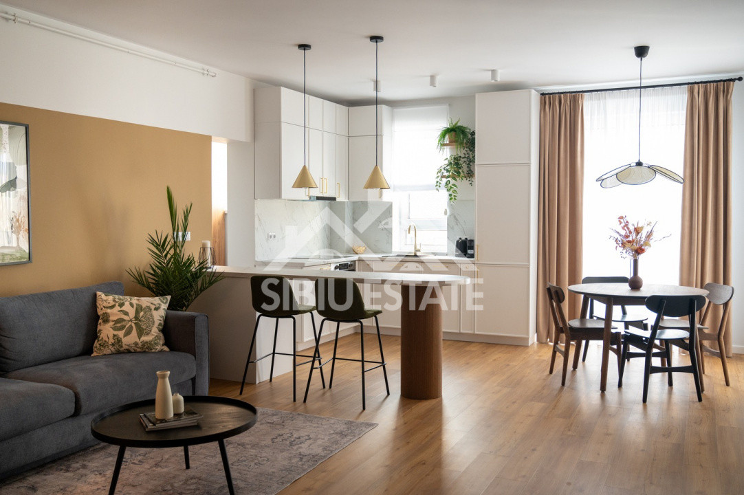 Apartament de LUX de  inchiriat cu 2 camere, loc de parcare -mobilat si utilat