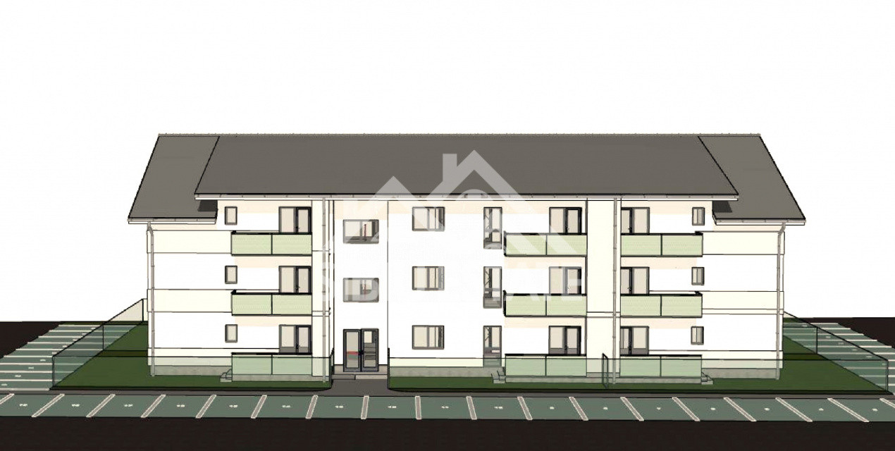 Apartament  Selimbar, 2 camere, balcon cu boxa, parcare, NOU 