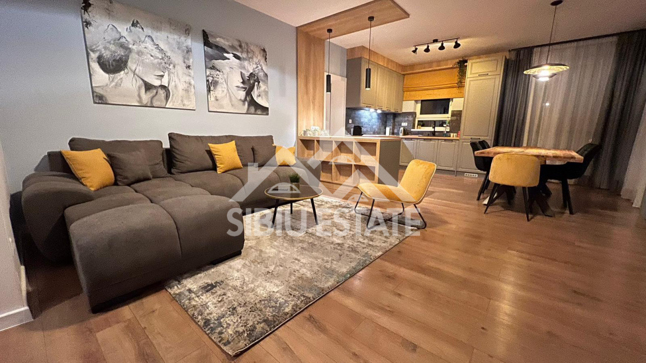 Apartament PREMIUM de inchiriat cu 2 camere, mobilat utilat