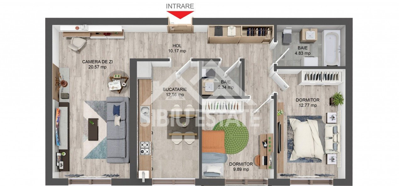 Apartament la cheie 3 camere decomandate 2 bai boxa depozitare parcare
