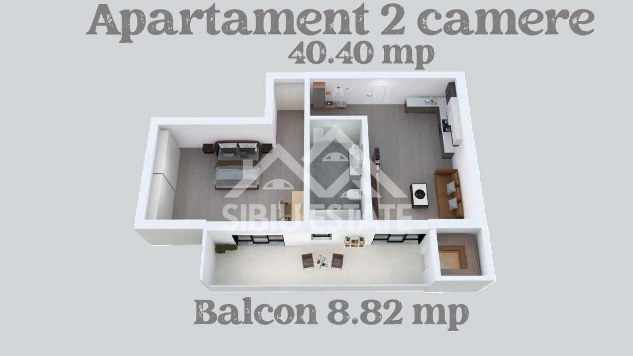  Apartament 2 camere, 40,40 mp – Zona Lacul lui Binder