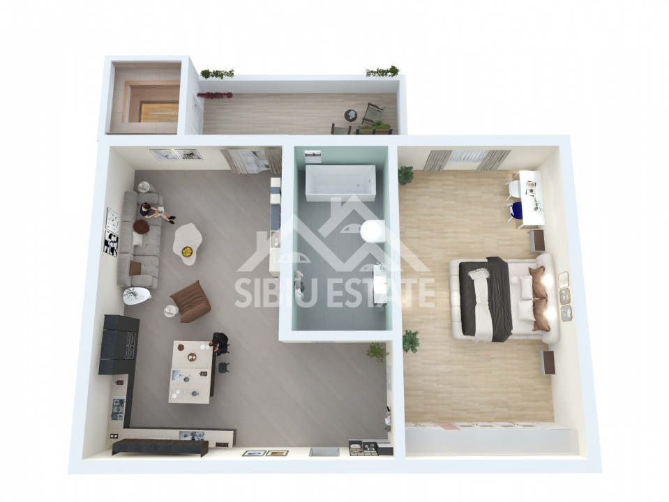 Apartament 2 camere 39,6 mp – Zona Lacul lui Binder