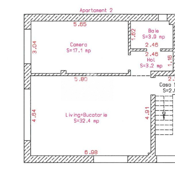 Apartament modern cu 2 camere – confort și stil la etajul 1