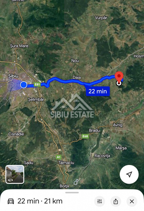 Teren constructii casa/cabana 2000 mp Valea Hrtibaciului Nucet 
